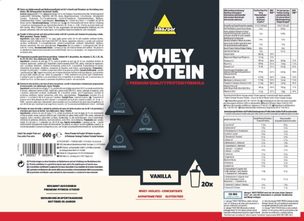 Produktbild INKOSPOR Whey Protein Vanille, 600 g